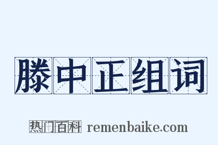 滕中正组词是什么意思的图片